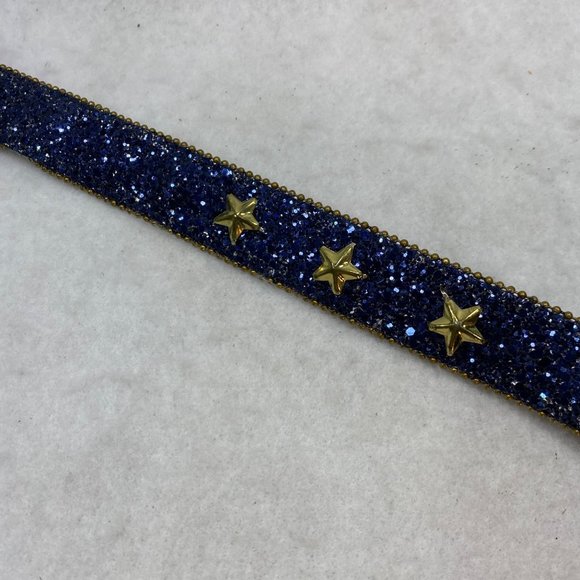 Vintage Elite Blue Glitter Start Studded Belt M main image 11
